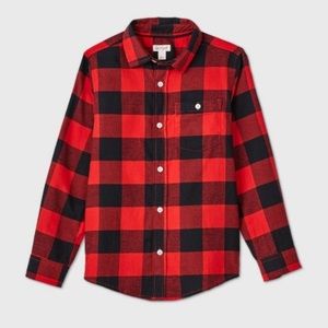 Cat & Jack Boys Buffalo Check Button Down